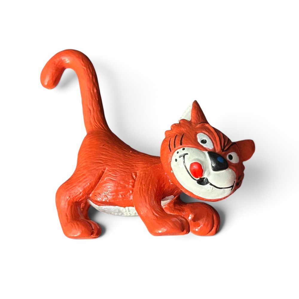 Vintage 1991 Azrael Smurf Cat #20411 Rare China Mold Sri Lanka Red Dot Blue Nose